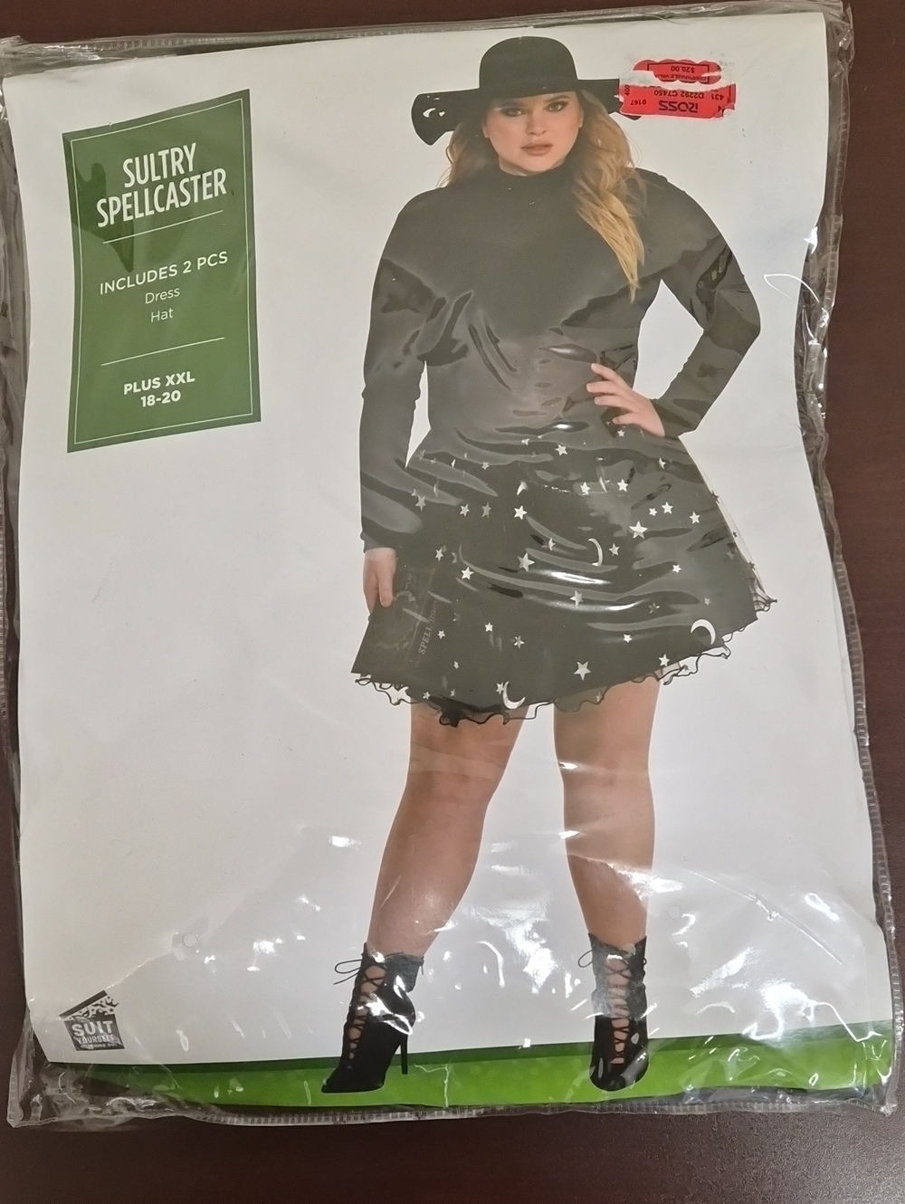 Plus Size Black Circle Skirt with Star & Moon Print Size XXL